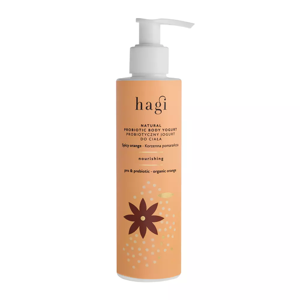 Hagi - Kořeněný pomeranč - Natural Probiotic Body Yogurt - Hydratační tělový jogurt s probiotiky - 200 ml