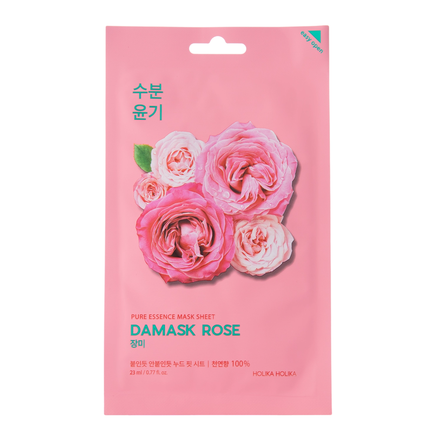 Holika Holika - Pure Essence Mask Sheet - Rose - Plátýnková maska s růží damašskou - 23 ml