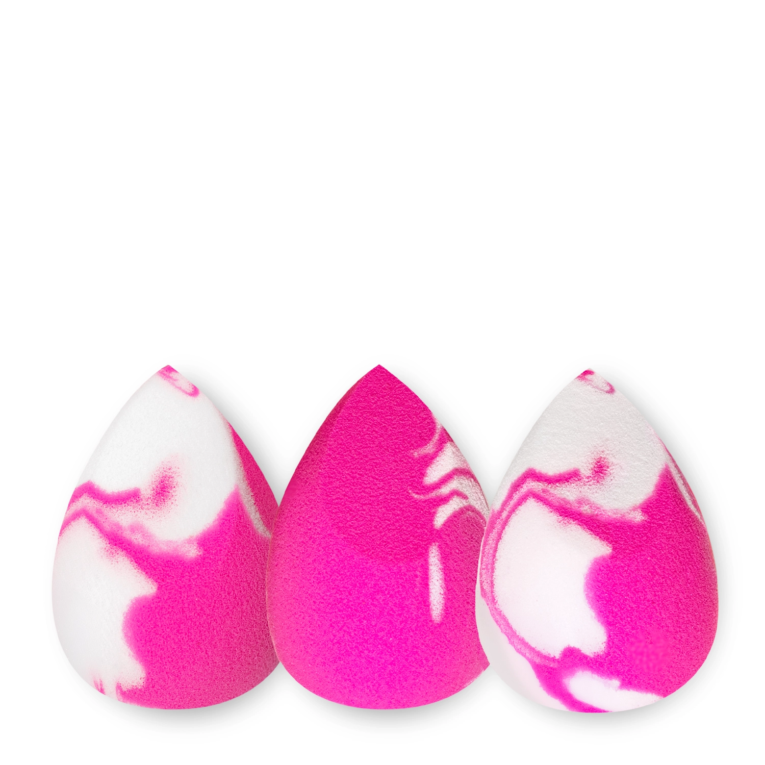 Ibra Makeup - Makeup Blender - Sada 3 houbiček na make-up - Trio Marble - 3 ks