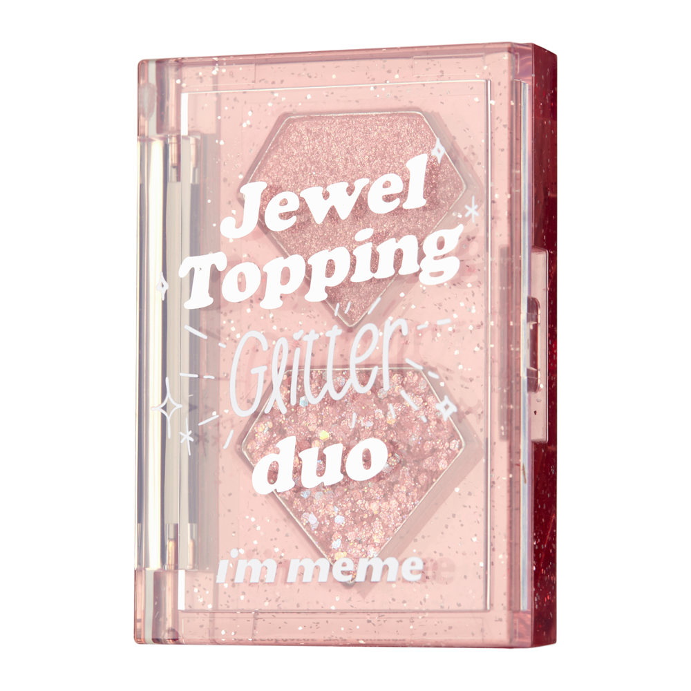 I'm Meme - Jewel Topping Glitter Duo - Paleta třpytivých stínů - 01 Rose Jewel - 3 g