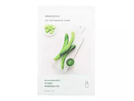 Innisfree - My Real Squeeze Mask - Cucumber - Zklidňující maska s okurkovým extraktem - 20 ml