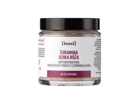 Iossi - Brusinka a šípek - Antioxidační pleťová maska s červeným jílem - 120 ml