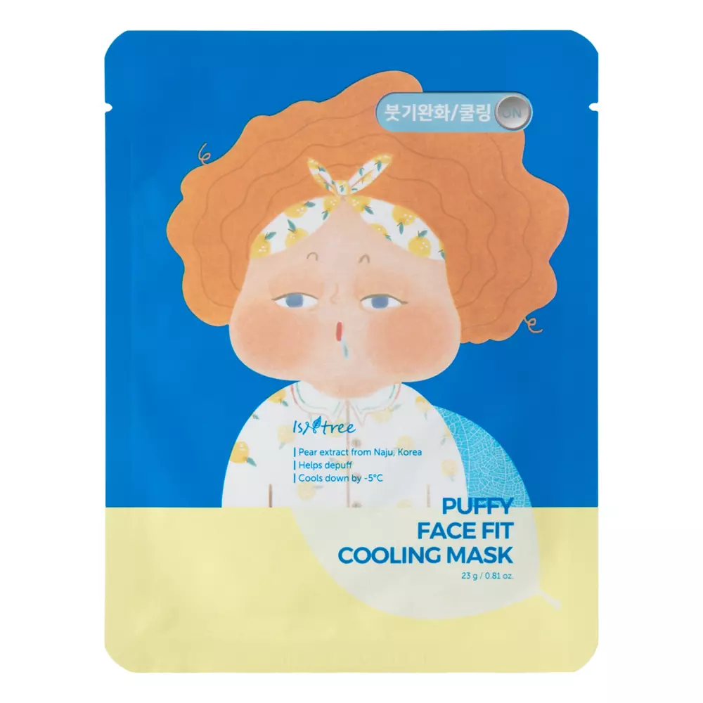 Isntree - Puffy Face Fit Cooling Mask - Chladivá textilní maska - 23 g