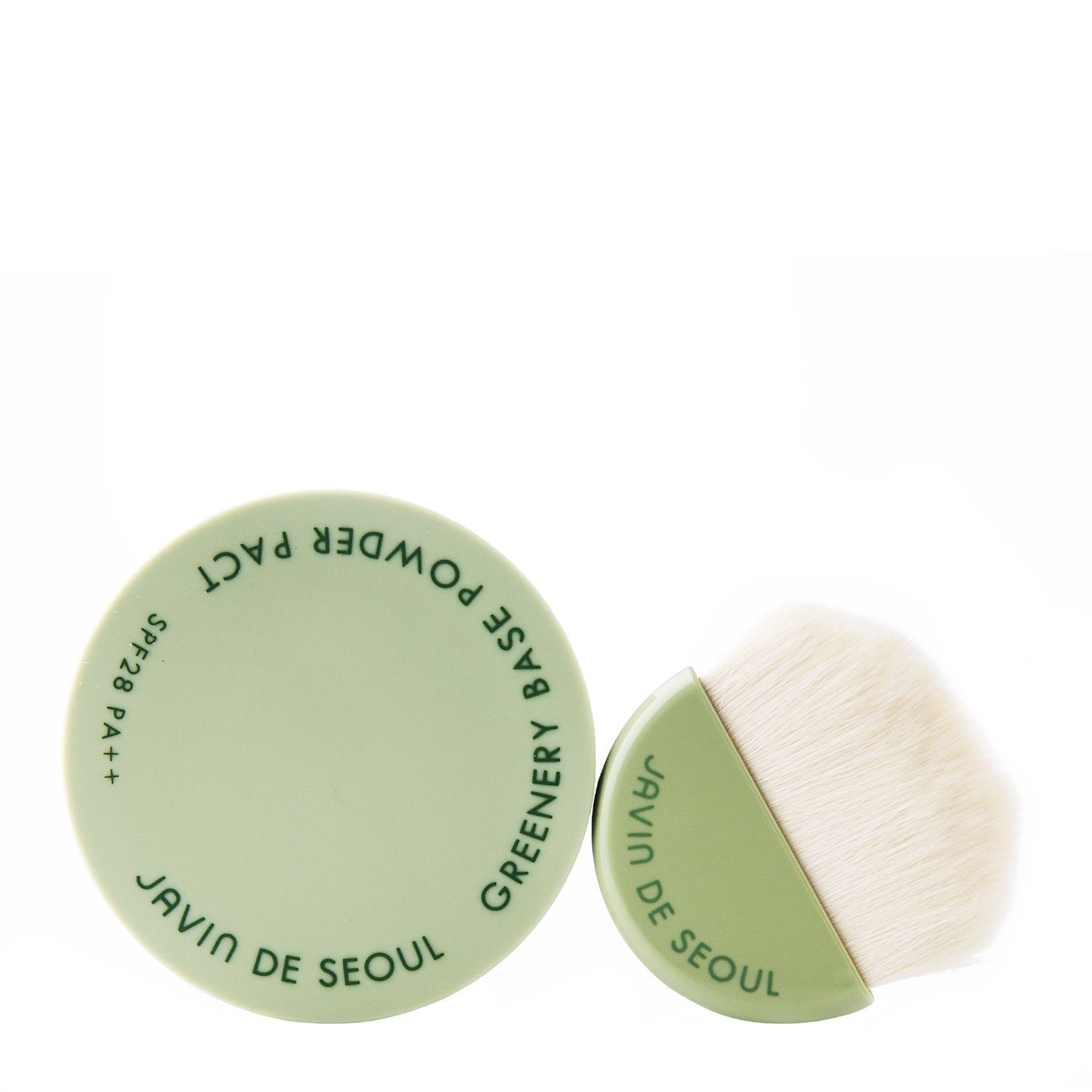 Javin De Seoul - Greenery Base Powder Pact - Fixační pudr na obličej - 01 Sebum White - 7,5 g