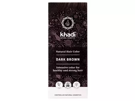 Khadi - Natural Hair Colour - Dark Brown - Přírodní bylinná barva na vlasy - tmavě hnědá - 100 g