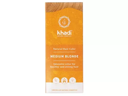 Khadi - Natural Hair Colour - Medium Blonde - Přírodní bylinná barva na vlasy - střední blond - 100 g