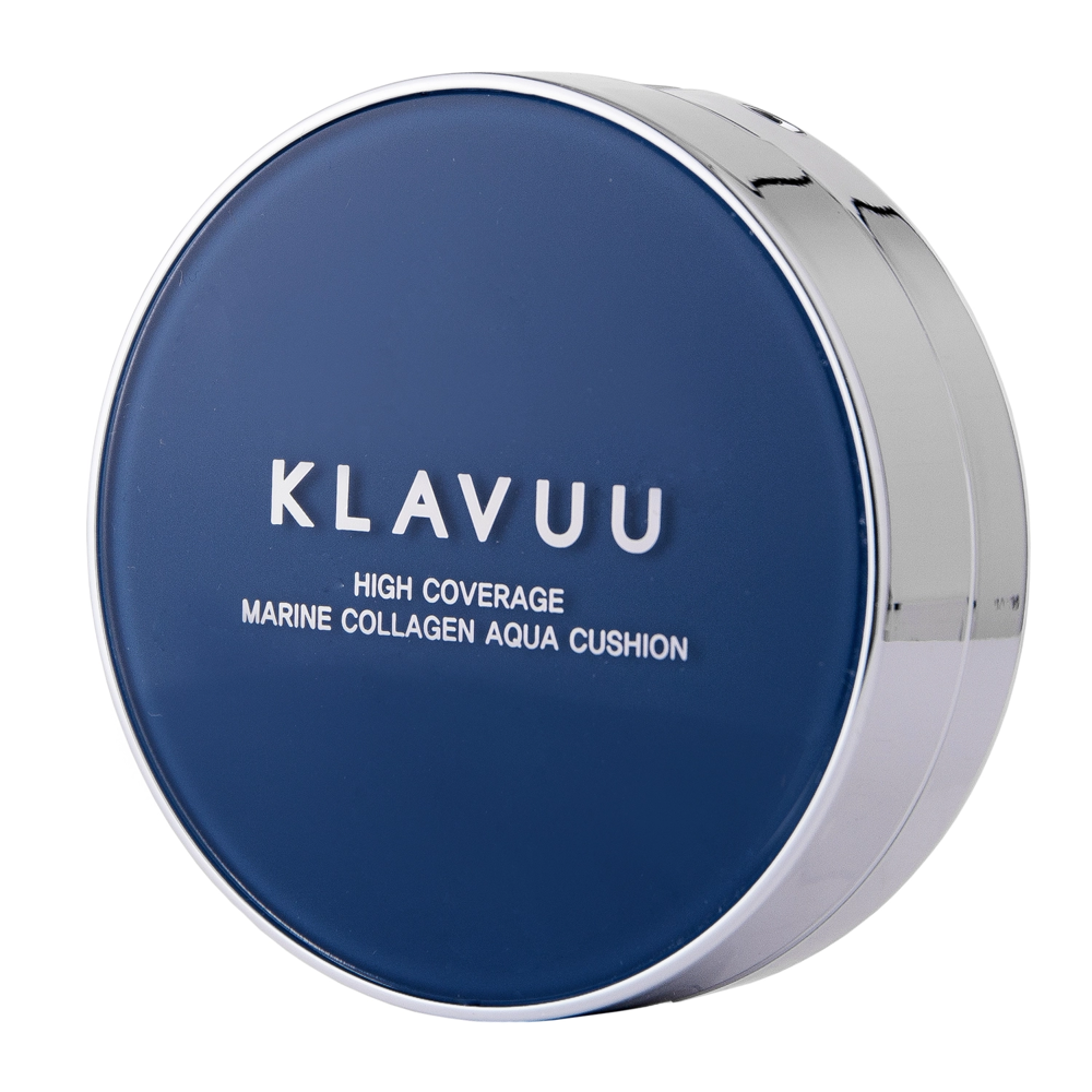 Klavuu - Blue Pearlsation High Coverage Marine Collagen Aqua Cushion - Krycí make-up v polštářku - 21 Light Beige - 12 g