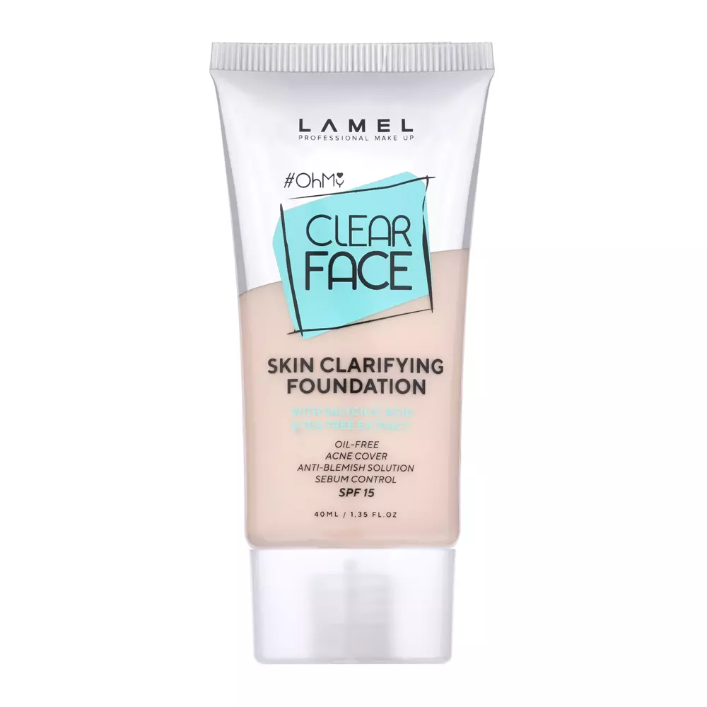 LAMEL - OhMy Clear Face Foundation SPF15 - 401 - Vysoce krycí krémový make-up - 40 ml