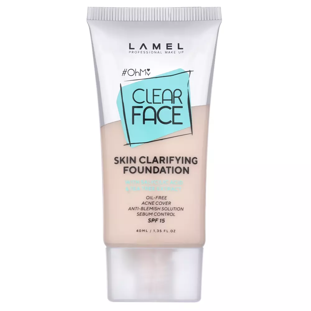 LAMEL - OhMy Clear Face Foundation SPF15 - 402 - Vysoce krycí krémový make-up - 40 ml