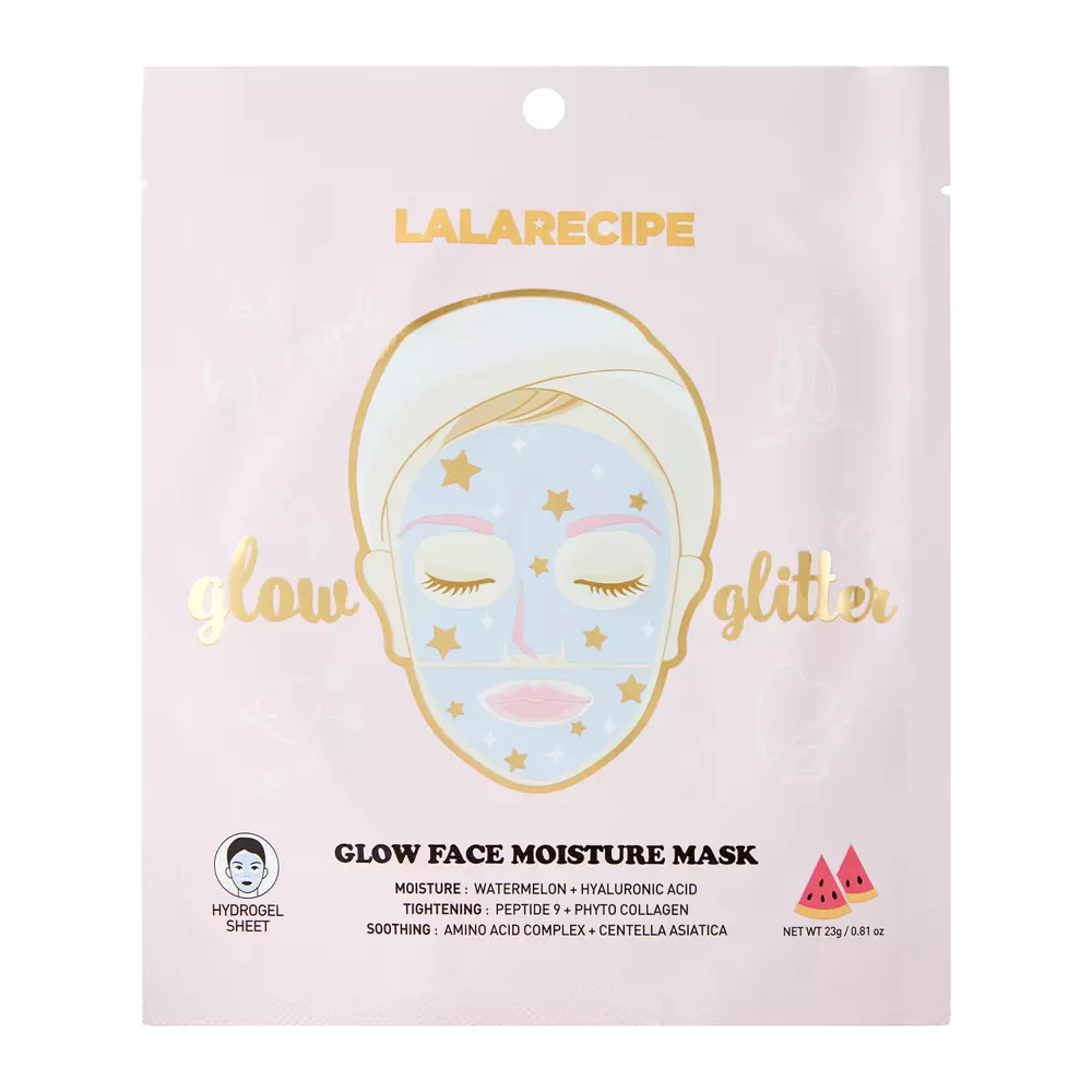 LalaRecipe - Glow Face Moisture Mask - Hydrogelová rozjasňující maska na obličej - 23 g