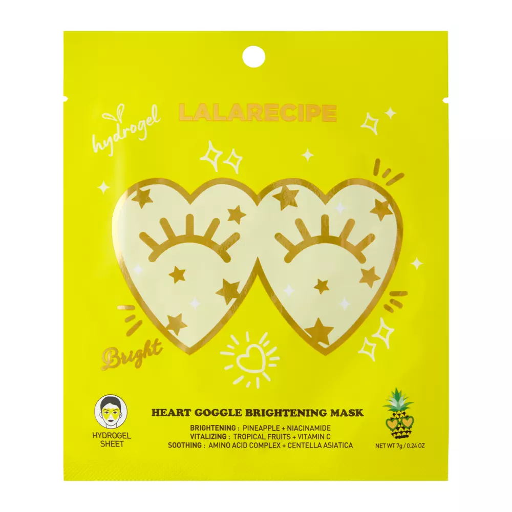 LalaRecipe - Heart Goggle Brightening Mask - Hydrogelová maska na oči - 7 g