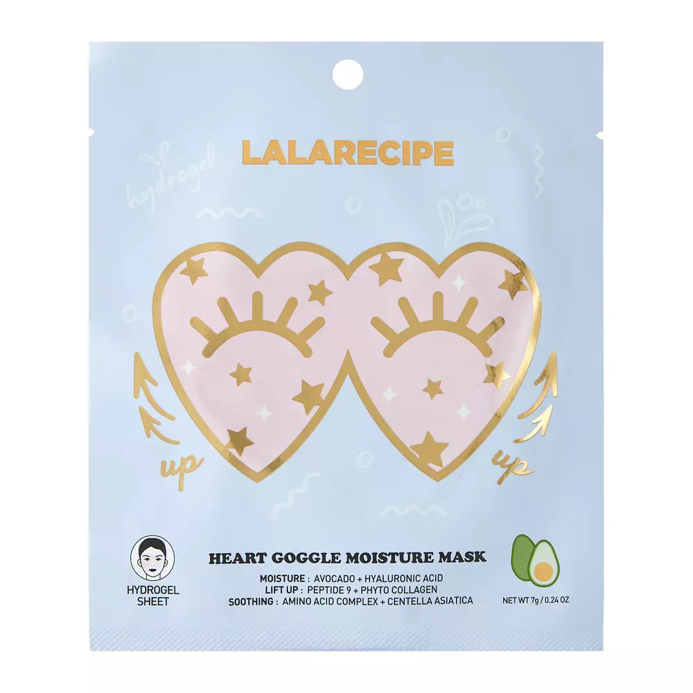 LalaRecipe - Heart Goggle Moisture Mask - Hydrogelová maska na oči - 7 g