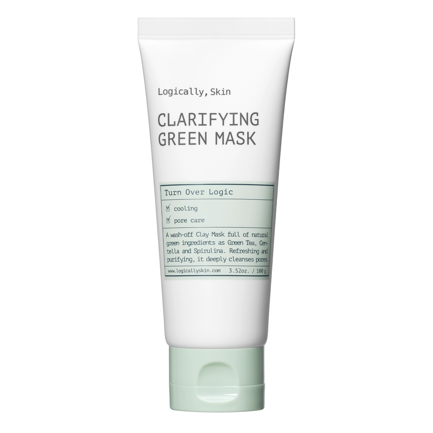 Logically, Skin - Clarifying Green Mask - Čisticí jílovitá pleťová maska - 100 g