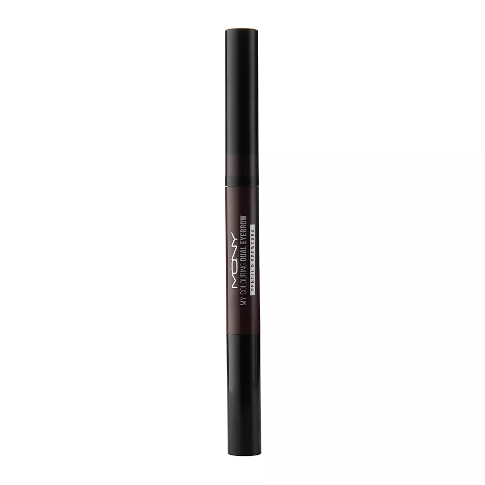 Macqueen - Colouring Dual Eyebrow Pencil&Browcara - 01 Dark Brown - Tužka a řasenka na obočí - 2,1 g