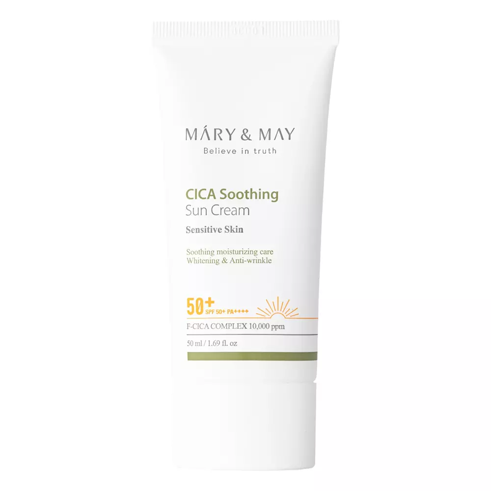 Mary&May - Cica Soothing Sun Cream SPF50+/PA++++ - Zklidňující a hydratační SPF krém - 50 ml