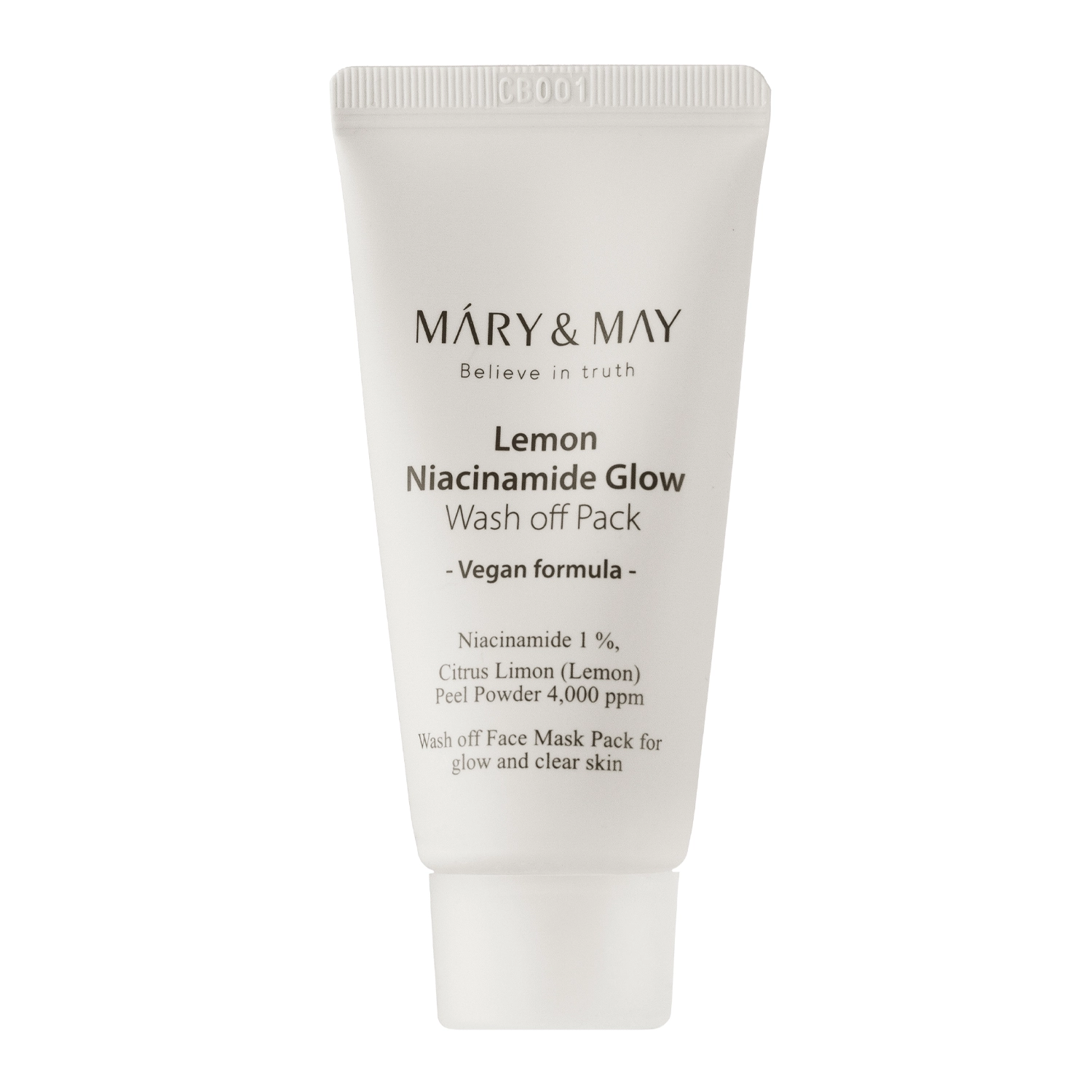 Mary&May - Lemon Niacinamide Glow Wash off Pack - Rozjasňující maska s jílem - 30g