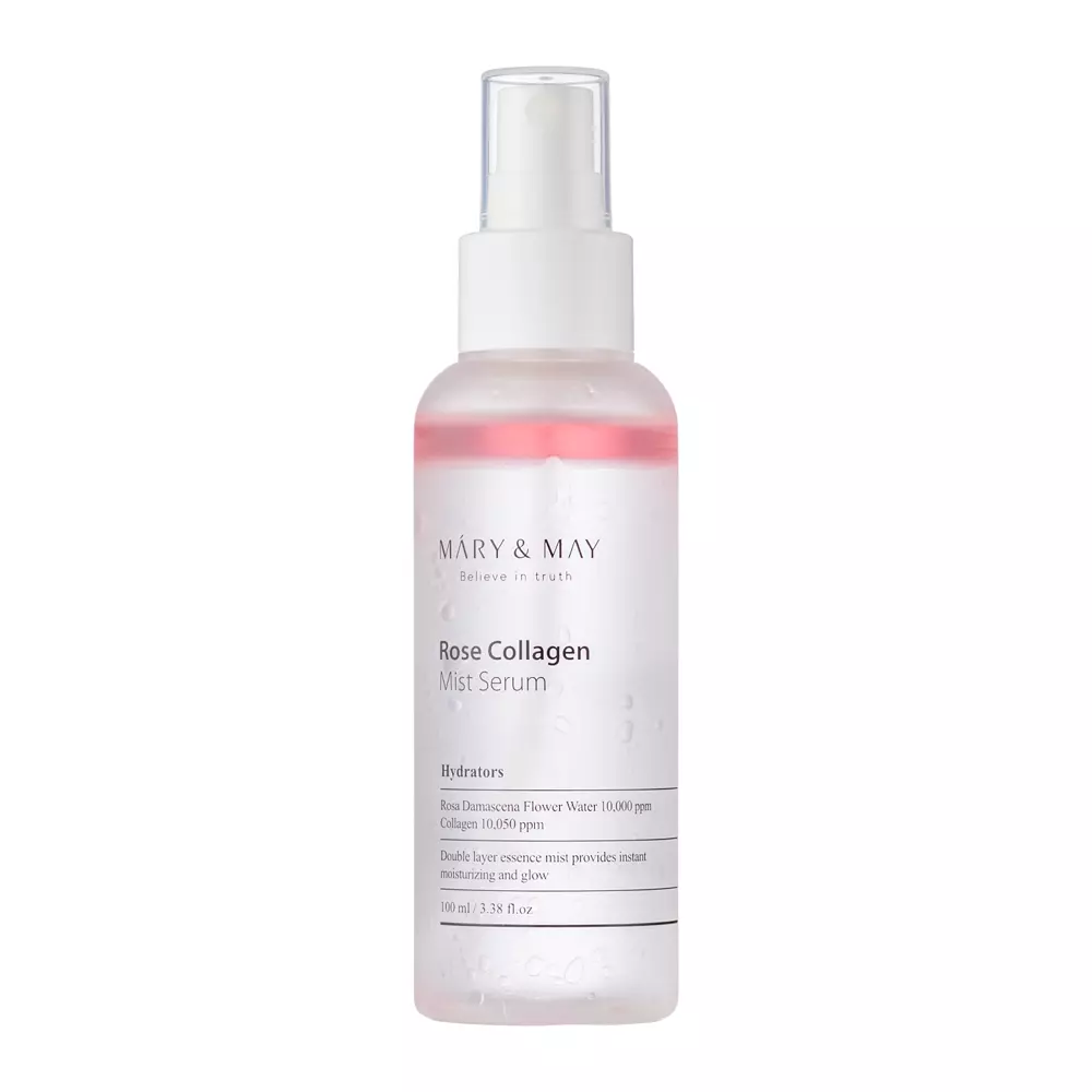 Mary&May - Rose Collagen Mist Serum - Dvoufázové sérum ve spreji - 100 ml