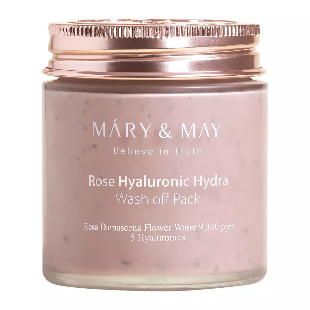 Mary&May - Rose Hyaluronic Hydra Wash off Pack - Hydratační maska s jílem - 125 g