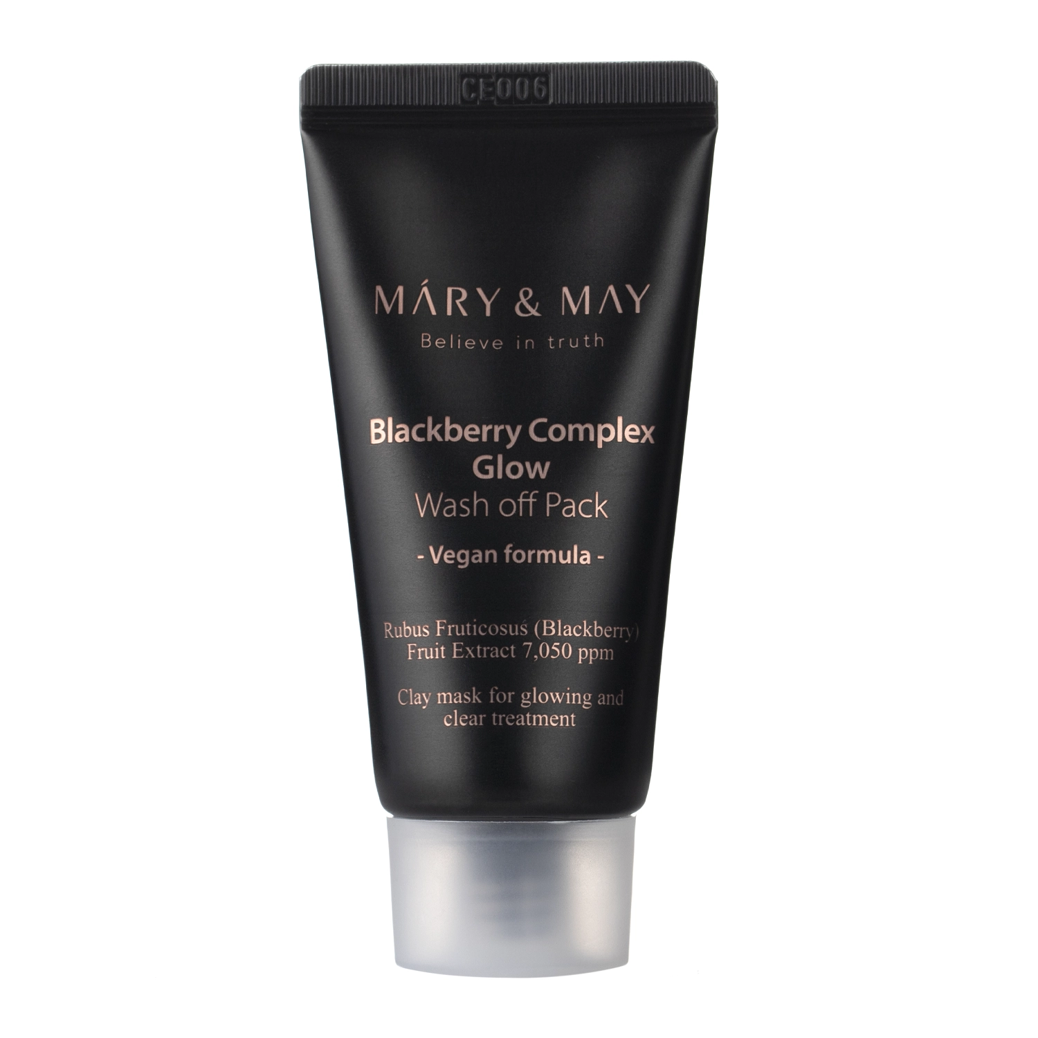 Mary&May - Vegan Blackberry Complex Glow Wash off Pack - Rozjasňující jílová maska - 30 g