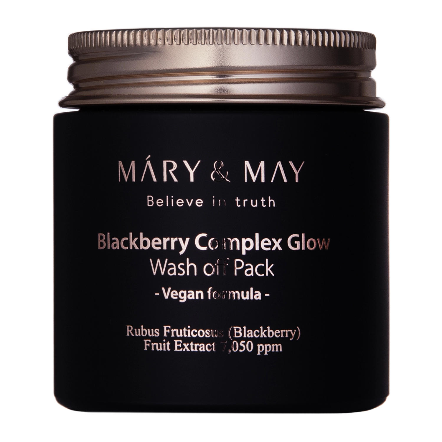 Mary&May - Vegan Blackberry Complex Glow Wash off Pack - Rzjasňující jílová maska - 125 g