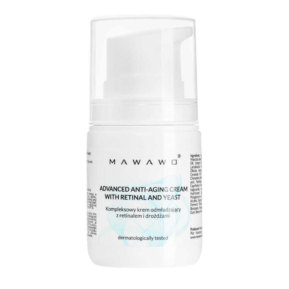 Mawawo - Advanced Anti-Aging Cream with Retinal and Yeast - Komplexní krém proti stárnutí s retinalem a kvasinkami - 50 ml