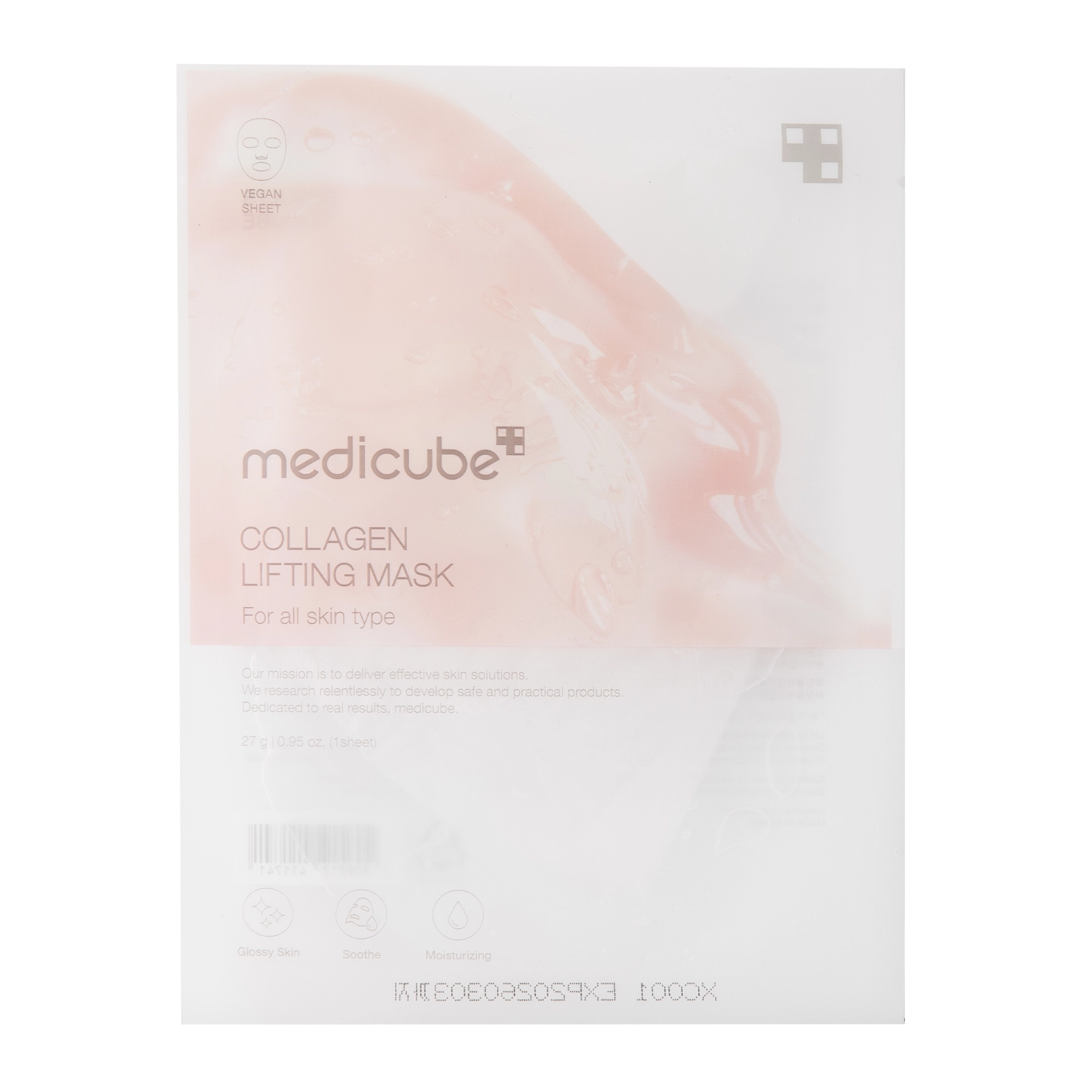 Medicube - Collagen Lifting Mask - Zpevňující kolagenová maska na obličej - 1ks/27g