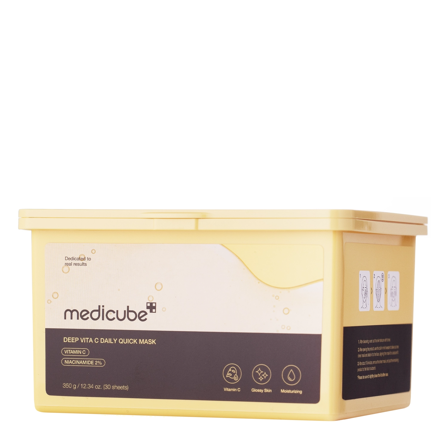 Medicube - Deep Vita C Daily Quick Mask - Sada rozjasňujících pleťových masek v plátýnku  - 30ks/300 g