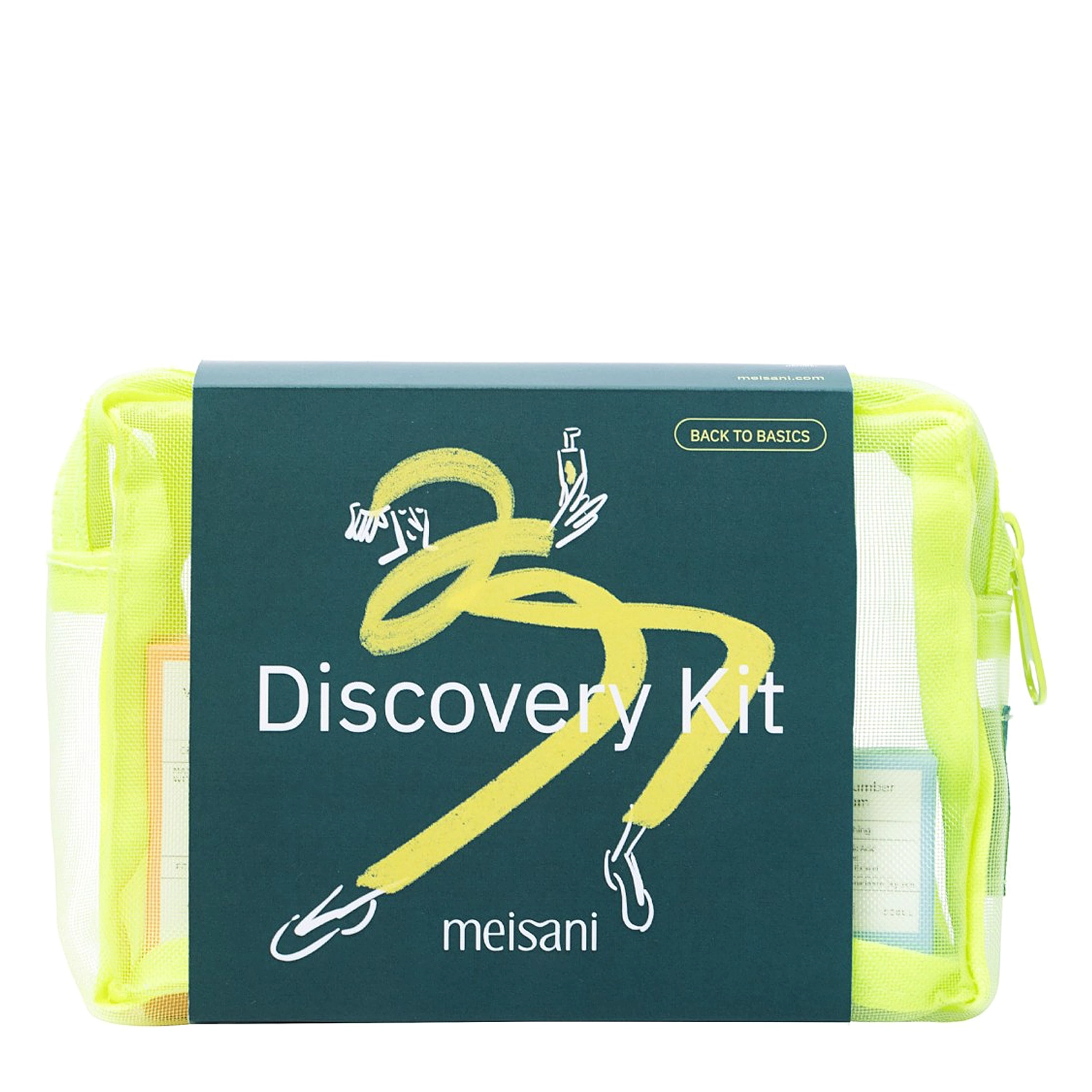 Meisani - Back to Basics Discovery Kit - Sada mini produktů - Odličovací olej 20 ml + Čisticí gel 30 ml + Tonikum 20 ml + Krém 15 ml