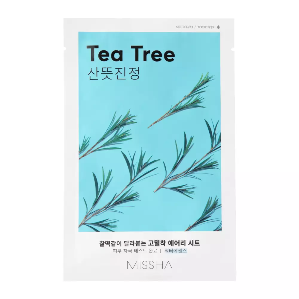 Missha - Airy Fit Sheet Mask - Tea Tree - Textilní maska s tea tree olejem - 19 g