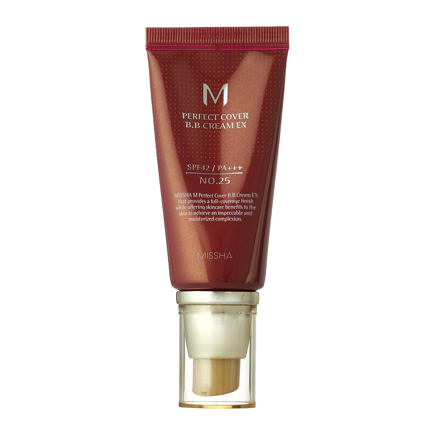 Missha - M Perfect Cover BB Cream SPF42/PA++ - Krycí BB krém - No. 25 Warm Beige - 50 ml