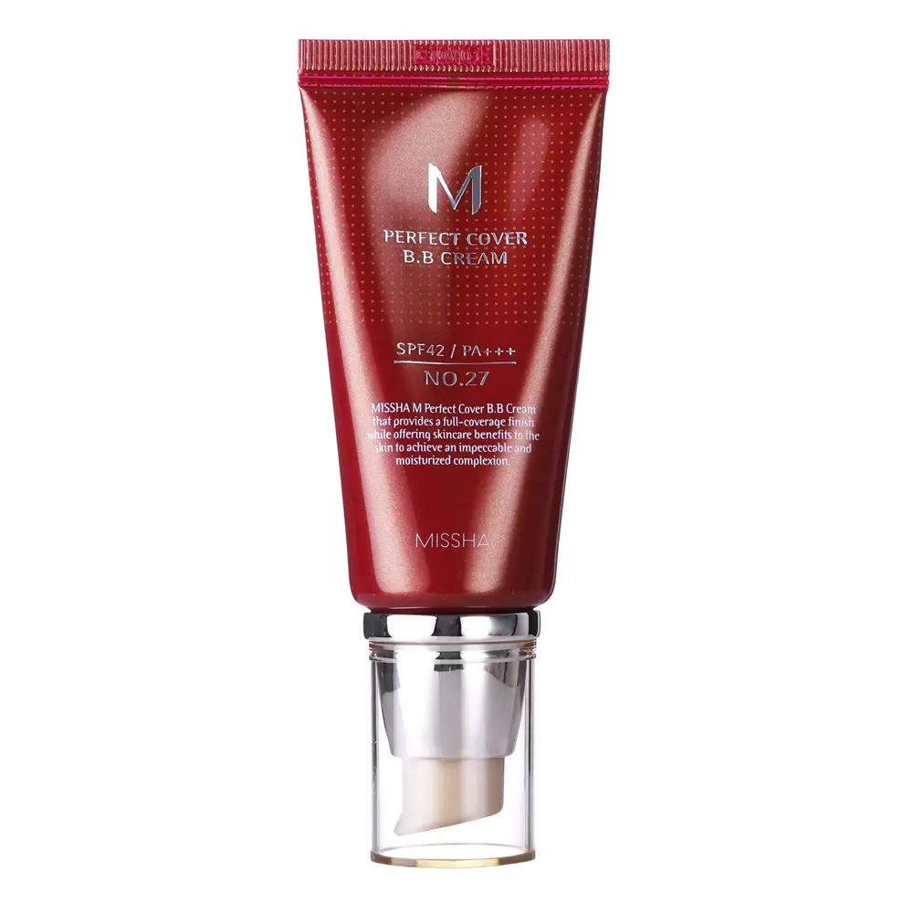 Missha - M Perfect Cover BB Cream SPF42/PA+++ - No.27 Honey Beige - Krycí BB krém s UV filtrem - 50 ml