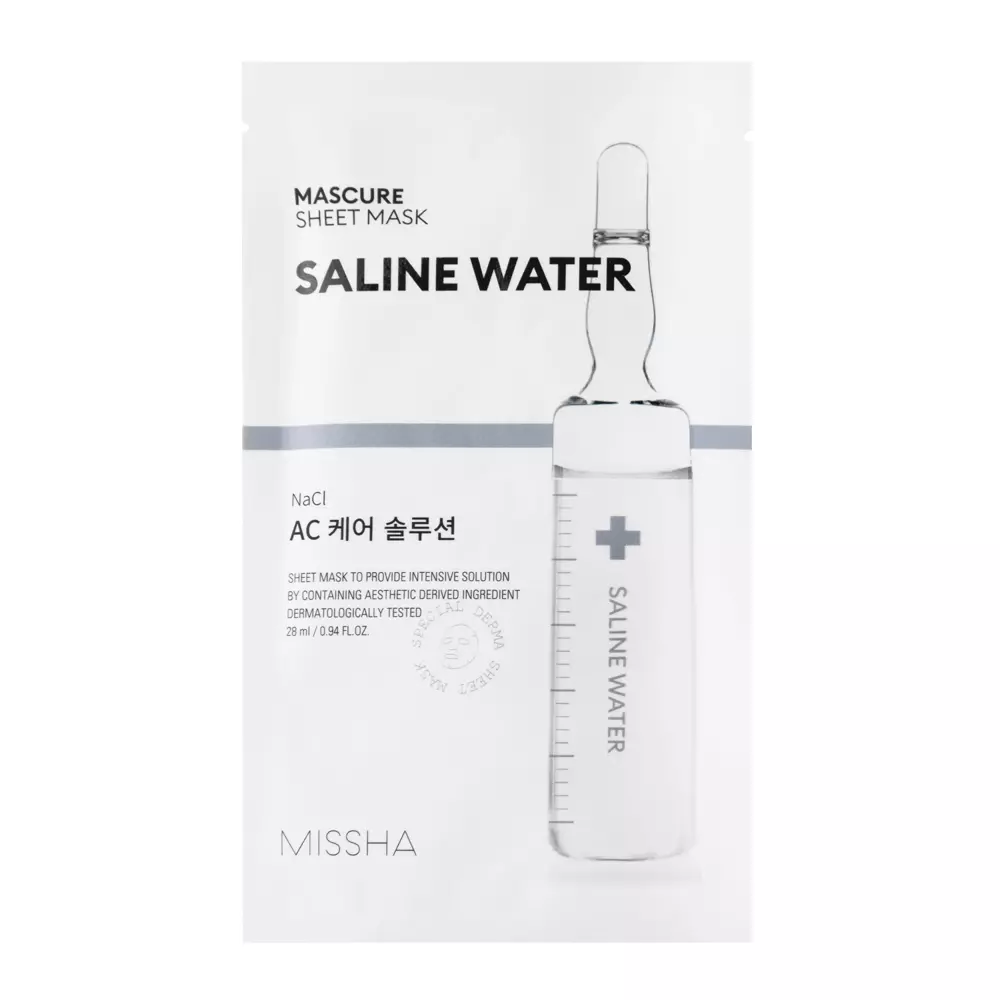 Missha - Mascure AC Care Solution Sheet Mask - Saline Water - Textilní maska proti akné - 28 ml