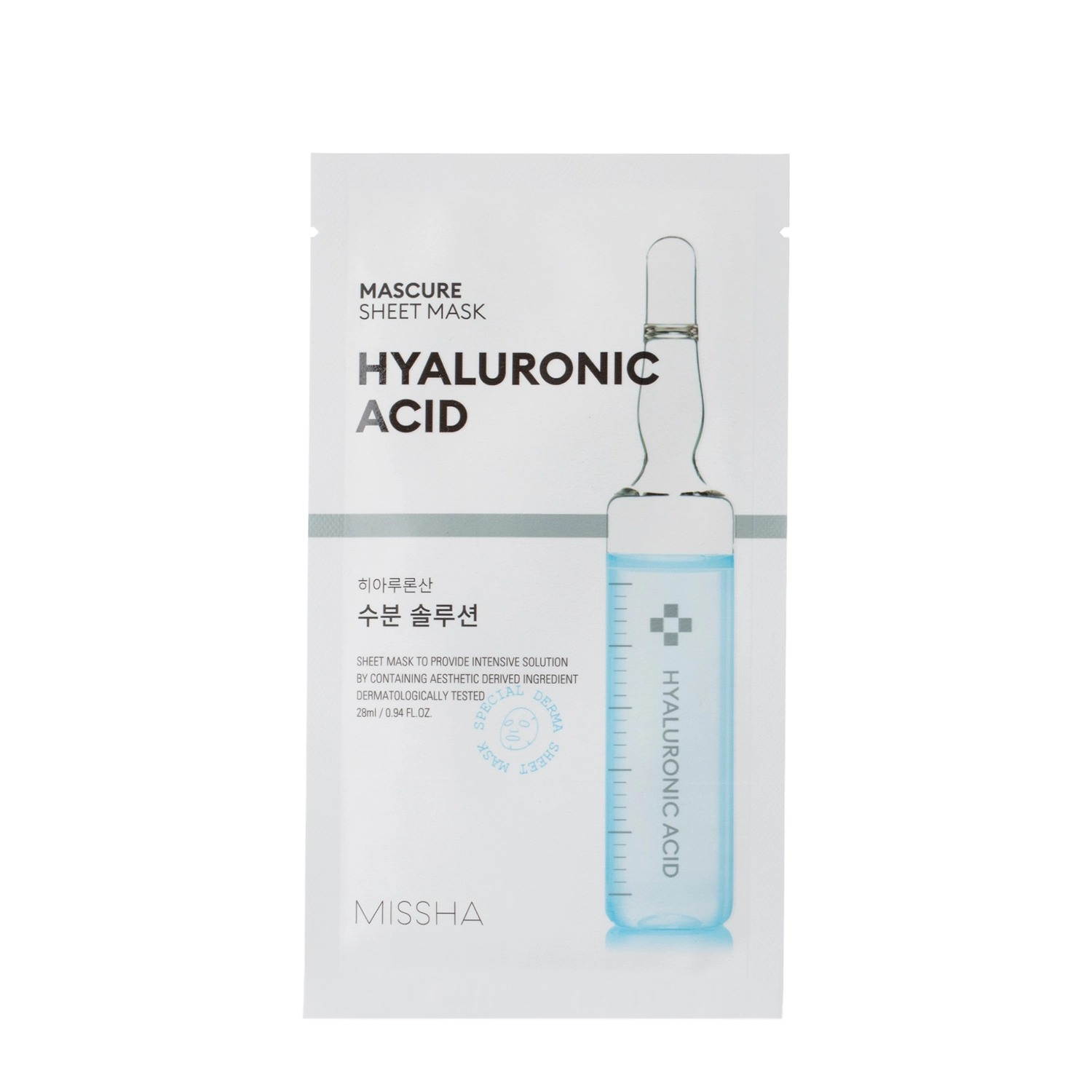 Missha - Mascure Hyaluronic Acid Sheet Mask - Hydratační plátýnková maska - 28 ml