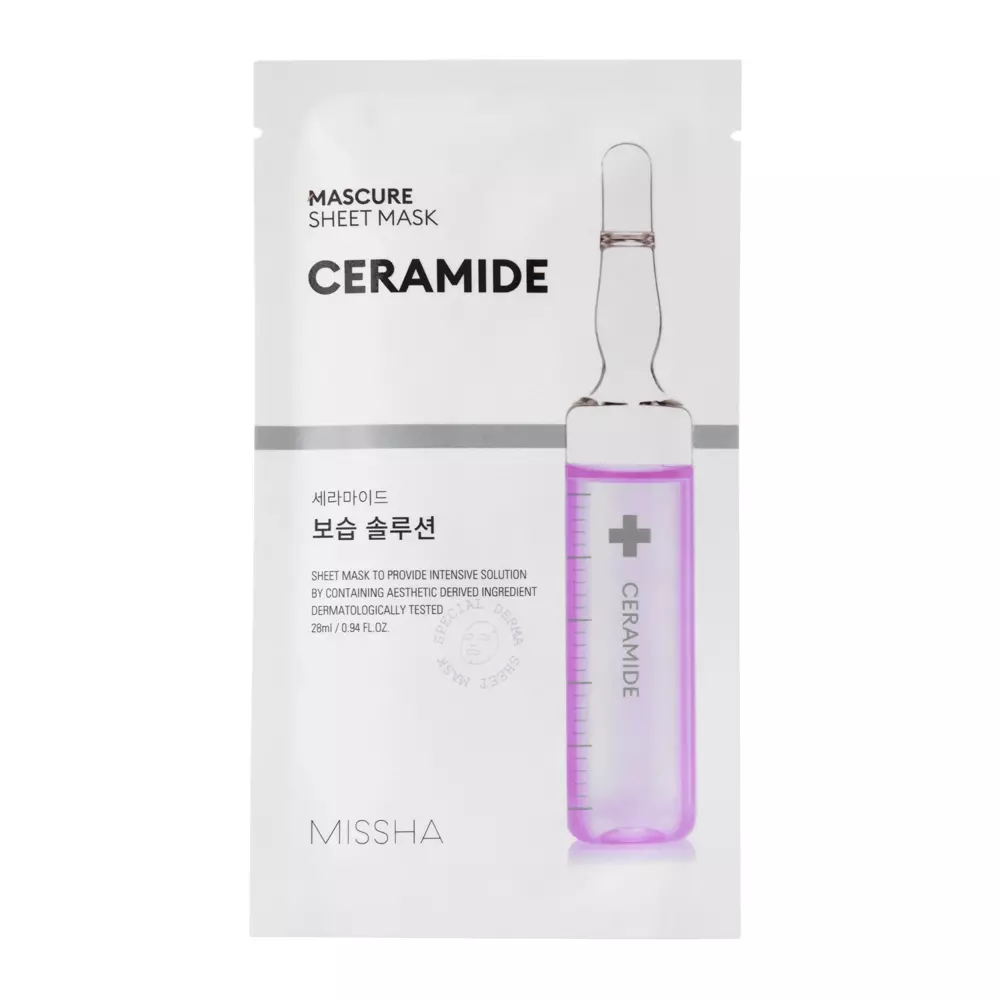 Missha - Mascure Moisture Solution Sheet Mask - Ceramide - Zklidňující textilní maska - 28 ml