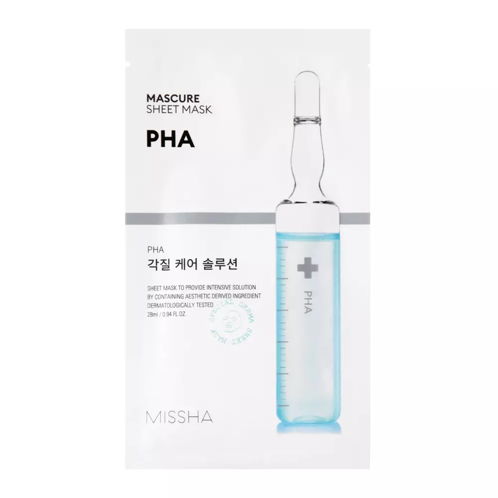 Missha - Mascure Peeling Solution Sheet Mask - PHA - Hydratační textilní maska - 28 ml