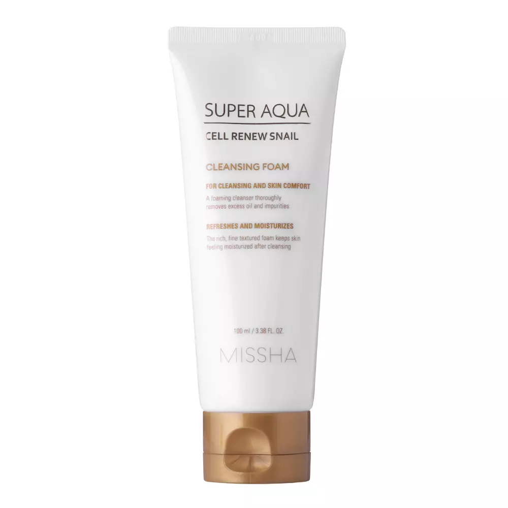 Missha - Super Aqua Cell Renew Snail Cleansing Foam - Hydratační pěna na mytí obličeje - 100 ml