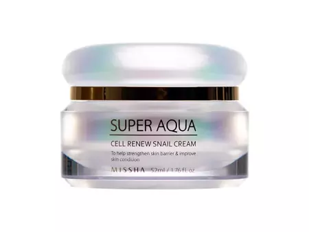 Missha - Super Aqua Cell Renew Snail Cream - Regenerační krém se šnečím filtrátem - 52 ml