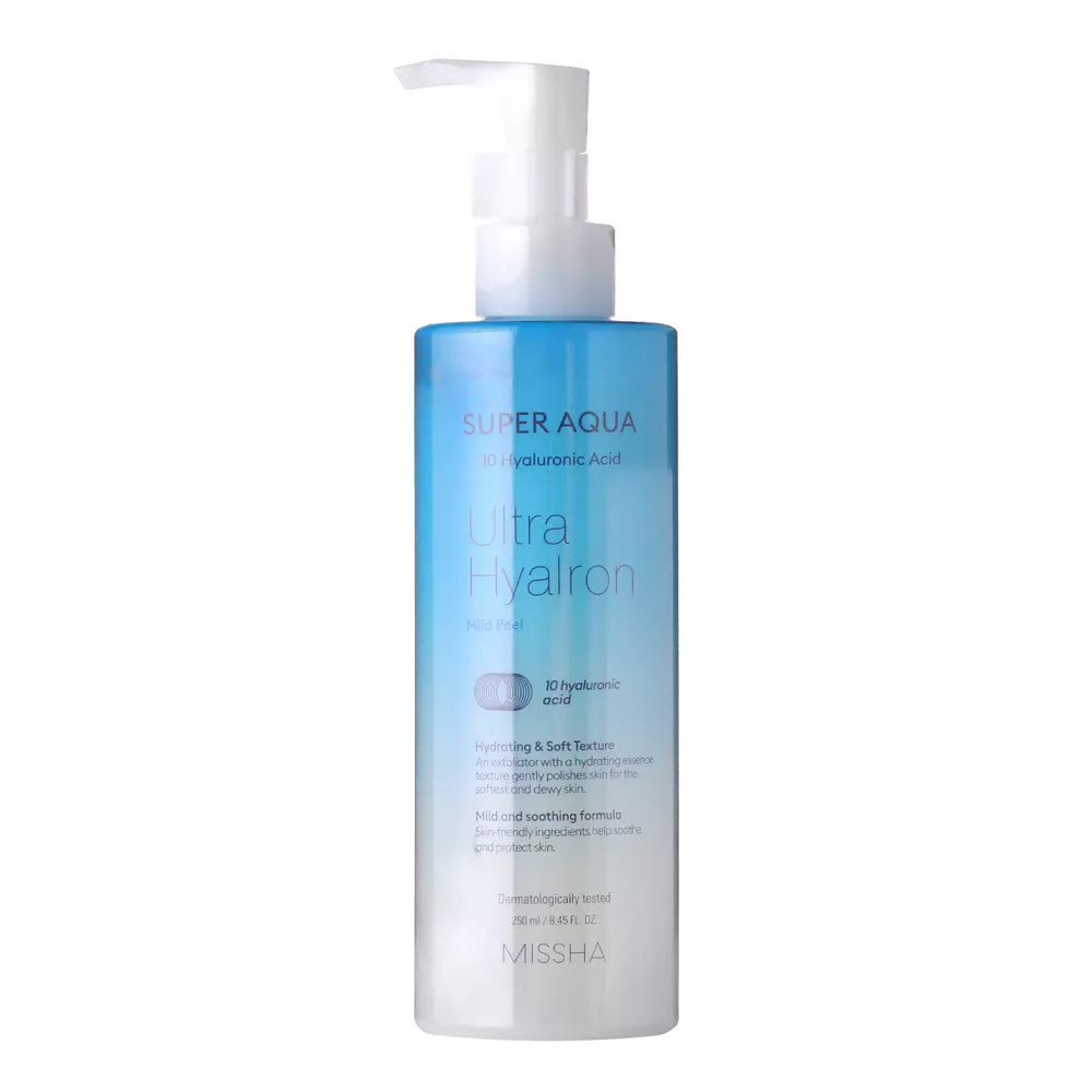 Missha - Super Aqua - Ultra Hyalron Mild Peel - Jemný hydratační peeling - 250 ml