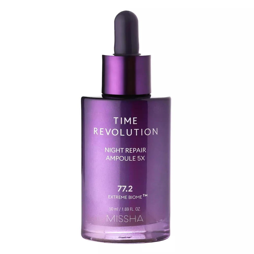 Missha - Time Revolution Night Repair Ampoule 5x - Zpevňující sérum s fermentovaným lyzátem Bifida - 50 ml