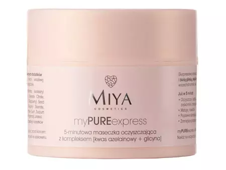 Miya - My Pure Express - 5minutová čisticí maska s kyselinou azelaovou a glycinem - 50 g