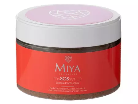 Miya - My SOS Scrub - Expresní tělový peeling s červeným jílem a oleji - 200 g