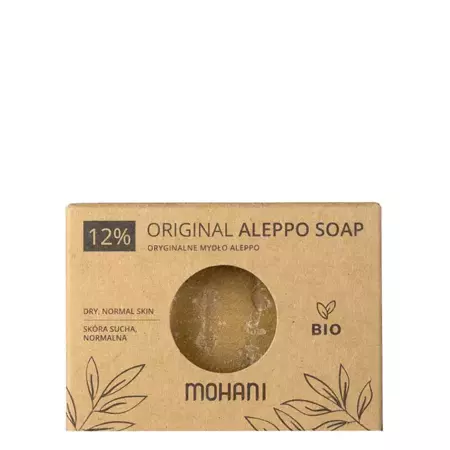 Mohani - Tuhé mýdlo z Aleppa s BIO olivovým a vavřínovým olejem - 12 % - 185 g