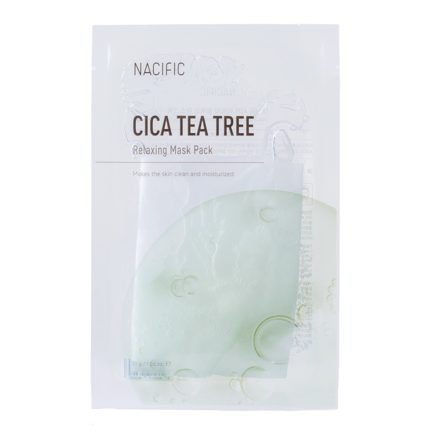 Nacific - Cica Tea Tree Relaxing Mask - Zklidňující pleťová maska - 1ks/30g