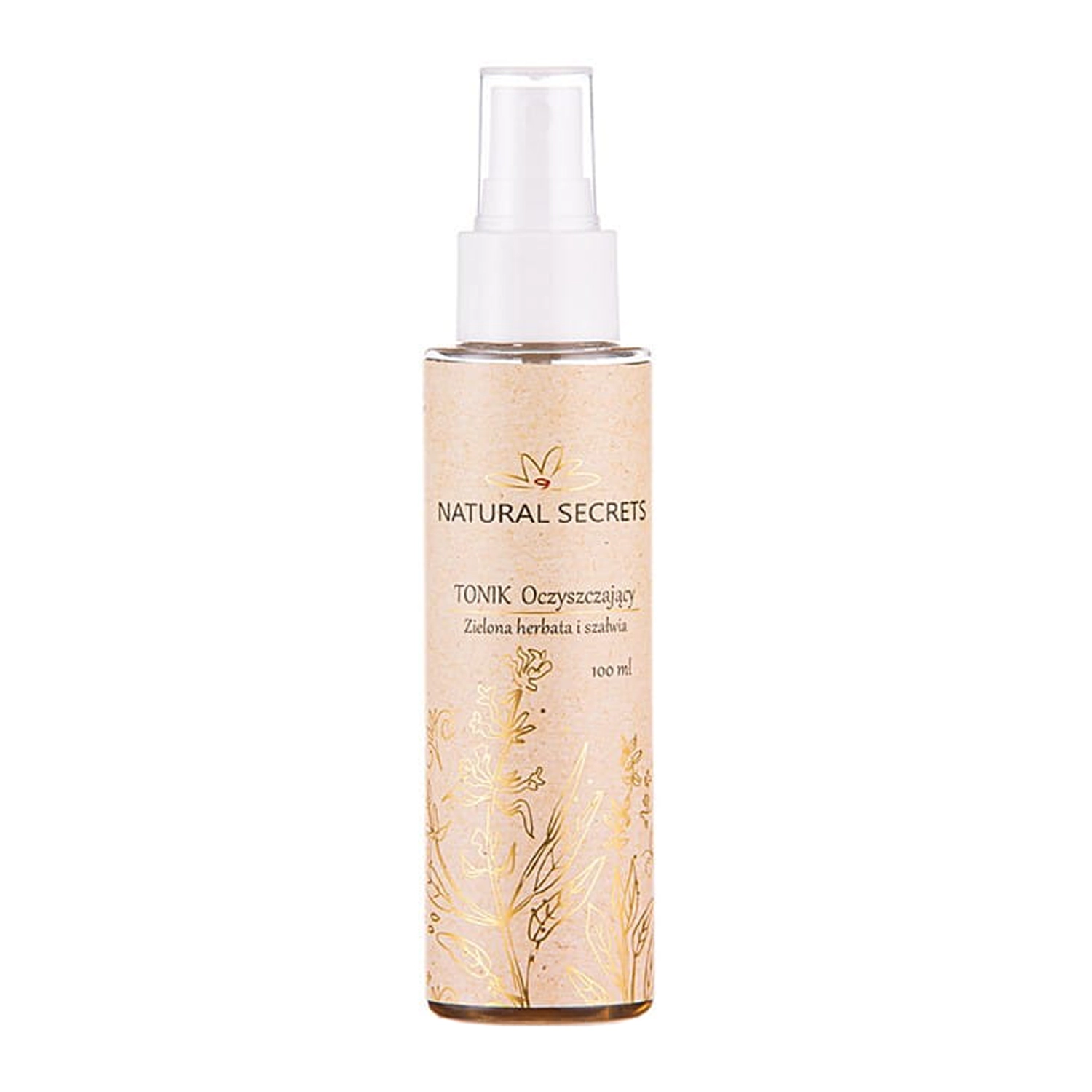 Natural Secrets - Čisticí tonikum - zelený čaj a šalvěj - 100 ml