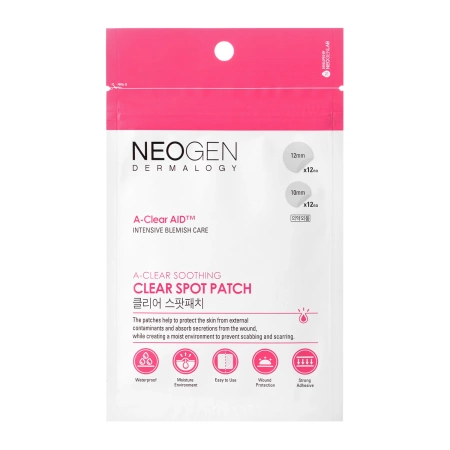 Neogen - Dermalogy A-Clear Soothing Clear Spot Patch - Náplasti na nedokonalosti - 24 ks 