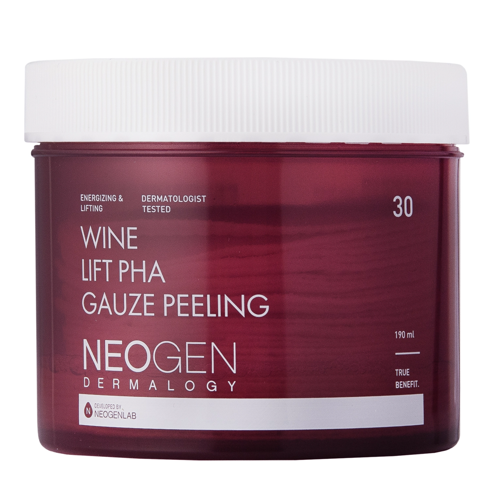 Neogen - Wine Lift PHA Gauze Peeling - Polštářky s kyselinami a hroznovým vínem proti stárnutí - 30ks/190ml