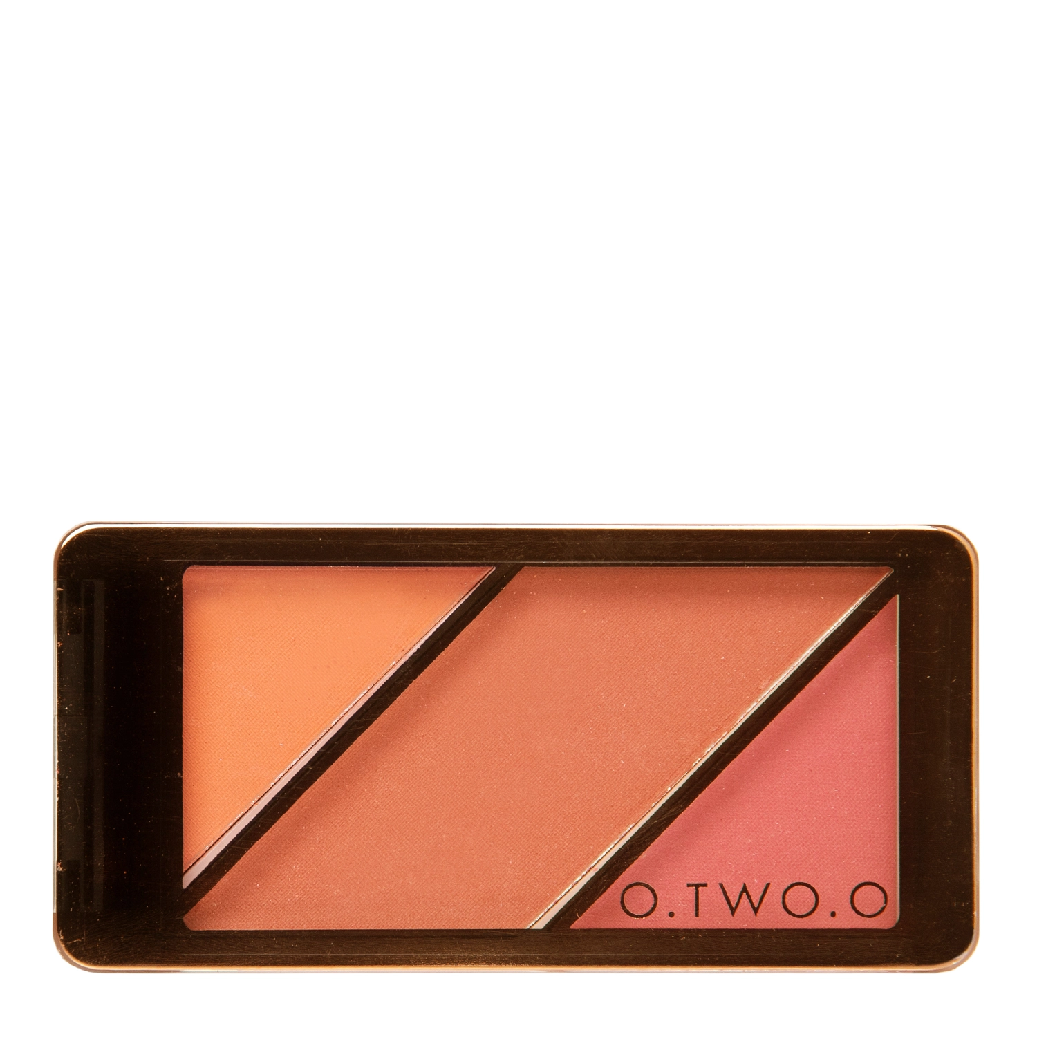 O.TWO.O - 3 in 1 Blusher Highlighter Contour - Sada tvářenek - 01 Pinkish - 10 g