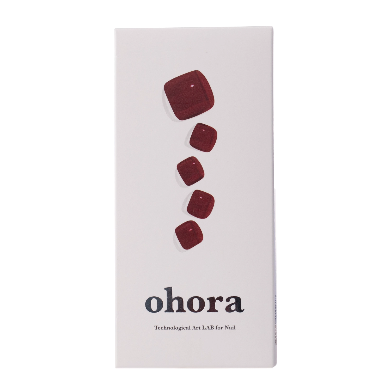 Ohora - Semicured Gel Nail - P. Hybrid Nail Stickers - Tint Burgundy - 30ks