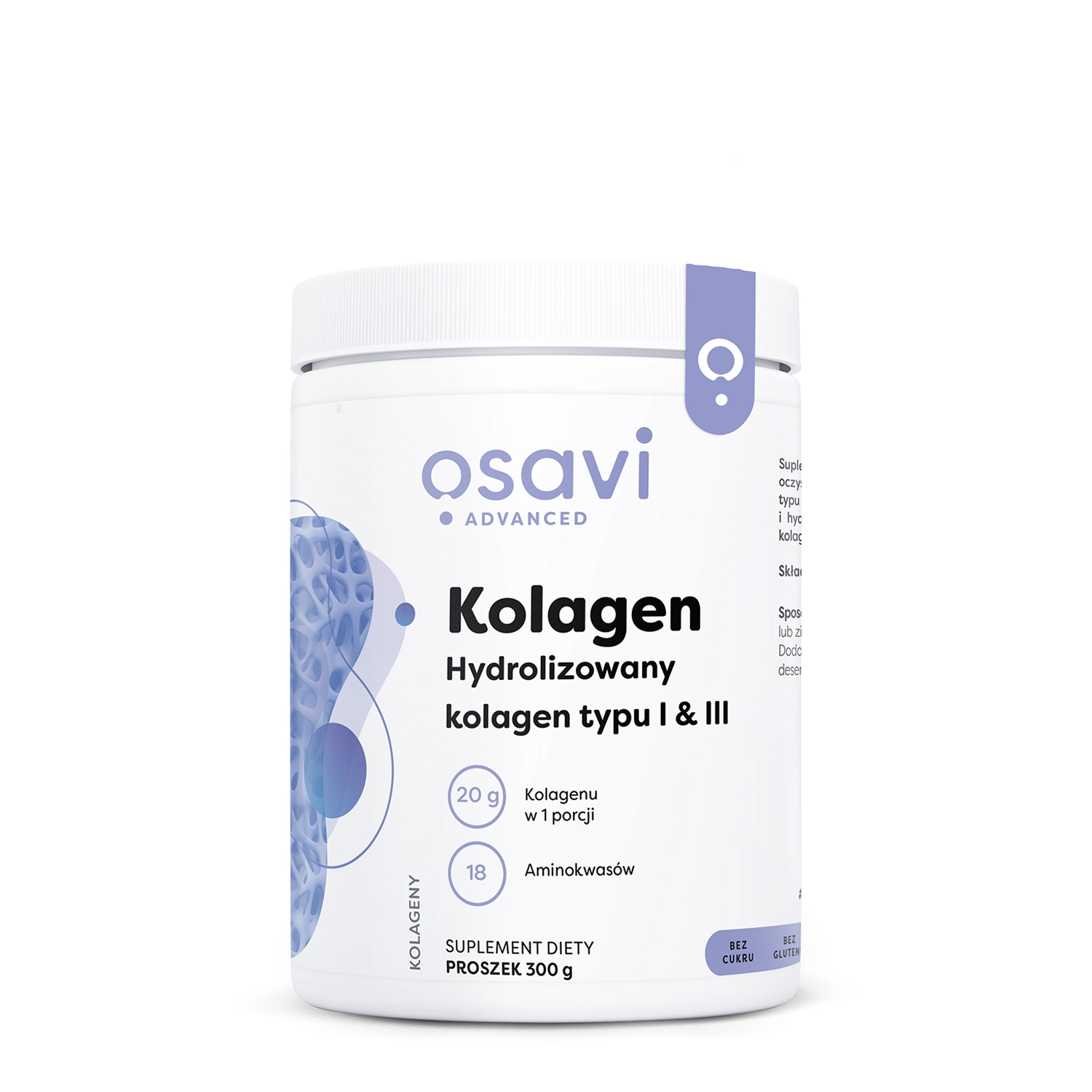 Osavi - Hydrolyzovaný kolagen typu I a III - Kolagen v prášku - 300 g