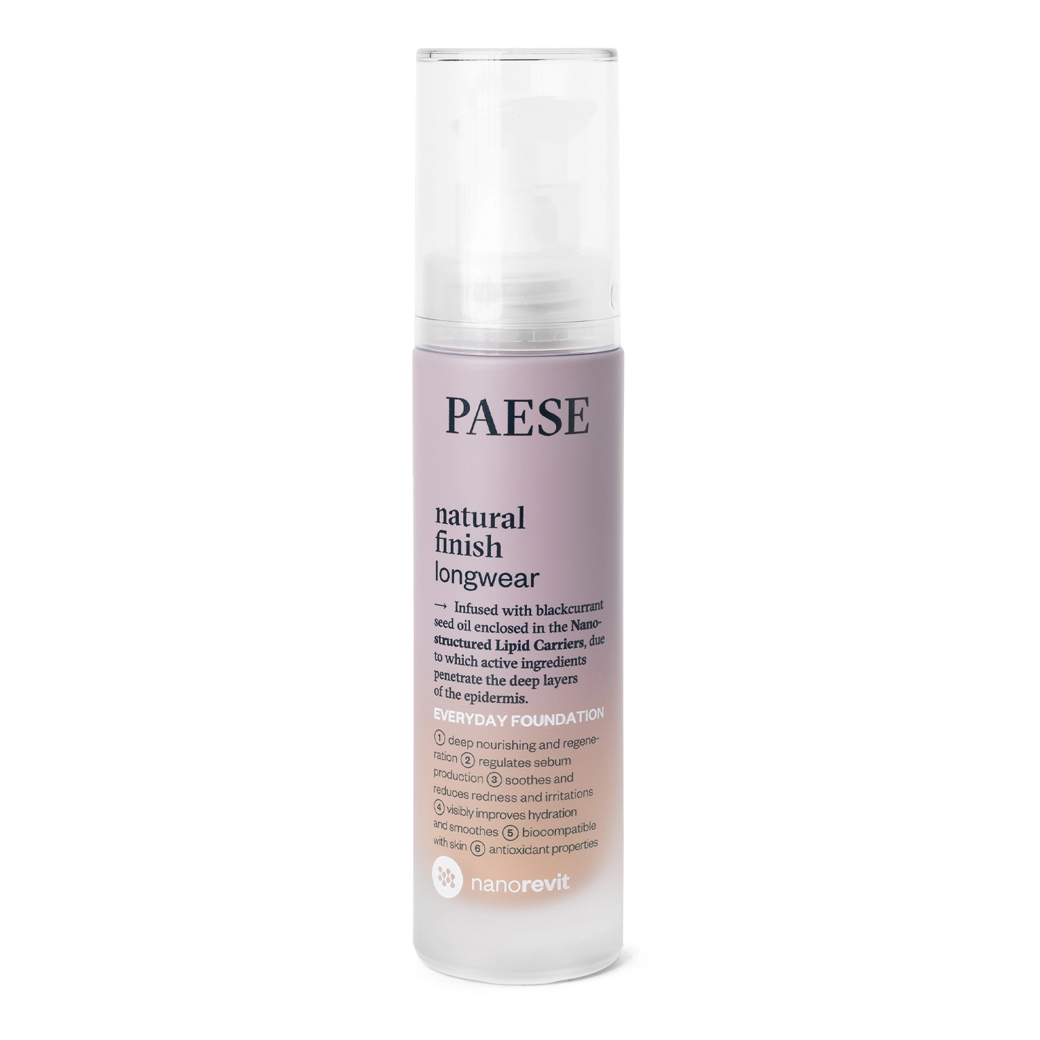 Paese - Nanorevit Natural Finish Longwear Everyday Foundation - Dlouhotrvající make-up s přirozeným finishem - 03 Sand - 30 ml